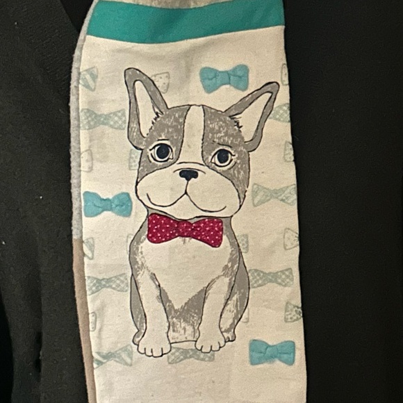 Hand Crafted Accessories - Hand Crafted Dog Print Scarf with Red and Blue Accents